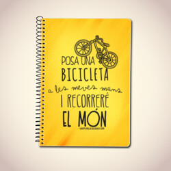 "BICI - RECORRERÉ EL MÓN" Llibreta A5
