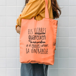 "ELS LLIBRES GUAREIXEN LA IGNORÀNCIA" Bossa TOTE cotó
