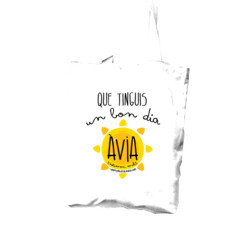 "BON DIA àvia" Bossa TOTE cotó