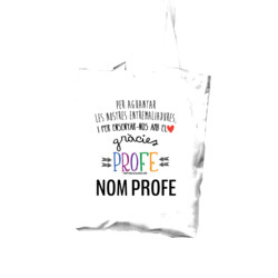 "GRÀCIES PROFE" Bossa cotó PERSONALITZABLE