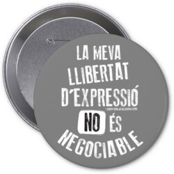 "LLIBERTAT EXPRESSIÓ" Xapes rodones diferents mides