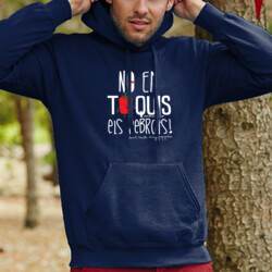 "NO EM TOQUIS ELS PEBROTS" Dessuadora UNISEX amb caputxa