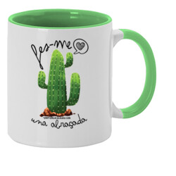 "FES-ME UNA ABRAÇADA - CACTUS3" Tassa color interior