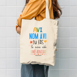 "AVI BONICA" Bossa TOTE cotó PERSONALITZABLE
