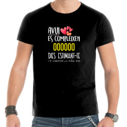 "AVUI ES COMPLEIXEN X DIES ESTIMANT-TE" Samarreta Home M/curta personalitzada