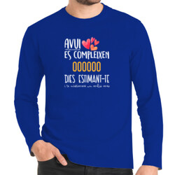 "AVUI ES COMPLEIXEN X DIES ESTIMANT-TE" Samarreta Home M/llarga personalitzada