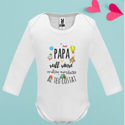 "PAPA, VULL VIURE MOLTES AVENTURES AL TEU COSTAT" body nadó màniga llarga