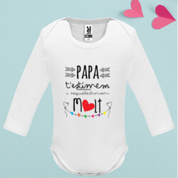 "PAPA T'ESTIMEM I REQUETESTIMEM MOLT" body nadó màniga llarga