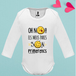 "ELS MEUS PARES SÓN PRIMERENCS" body nadó màniga llarga