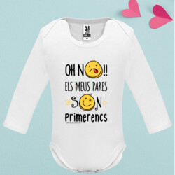 "ELS MEUS PARES SÓN PRIMERENCS" body nadó màniga llarga