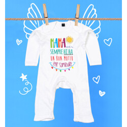 "MAMA AMB TU SEMPRE HI HA UN BON MOTIU PER SOMRIURE" Pijama nadó