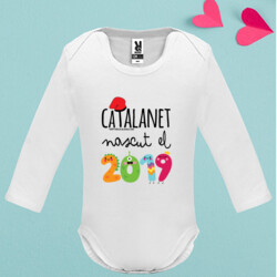 "CATALANET NASCUT EL 2019" body nadó màniga llarga