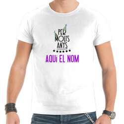 "PER MOLTS ANYS" Samarreta personalitzable m/curta