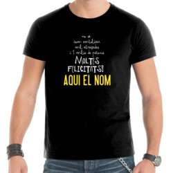 "MOLTES FELICITATS" Samarreta personalitzable m/curta