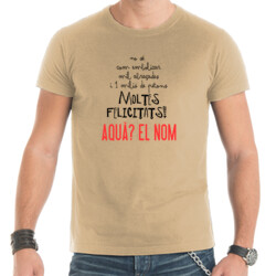 "MOLTES FELICITATS" Samarreta personalitzable m/curta