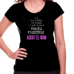 "MOLTES FELICITATS" Samarreta PERSONALITZABLE Dona M/CURTA