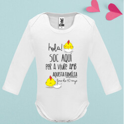 "VIURE AMB AQUESTA FAMILIA FINS ELS 40 ANYS" body nadó màniga llarga