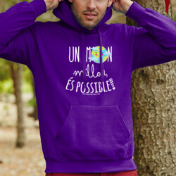 "UN MÓN MILLOR ÉS POSSIBLE" Dessuadora UNISEX amb caputxa