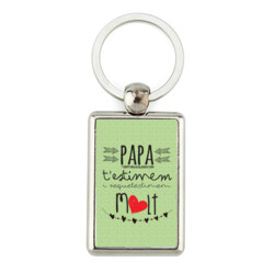 "PAPA T'ESTIMEM" Clauer PERSONALITZABLE rectangular metàl·lic