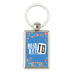 "BOJA PER TU" Clauer rectangular metàl·lic