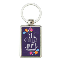 "ESTIC COM UN LLUM" Clauer rectangular metàl·lic