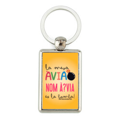 "LA MEVA ÀVIA ÉS LA BOMBA" Clauer PERSONALITZABLE rectangular metàl·lic