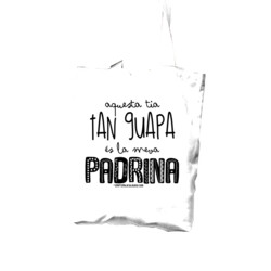 "ÉS LA MEVA PADRINA" Bossa TOTE cotó