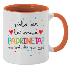 "PADRINETA ERICA Personalitzat" Tassa color interior