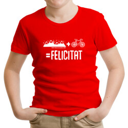 "MUNTANYA + BICICLETA = FELICITAT" Samarreta nens m/curta