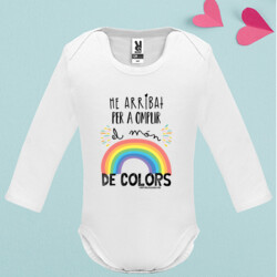 "HE ARRIBAT PER A OMPLIR EL MÓN DE COLORS" body nadó màniga llarga
