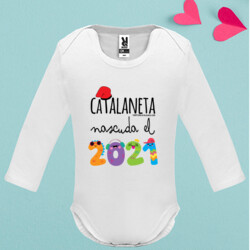 "CATALANETA NASCUDA EL 2021" body nadó màniga llarga