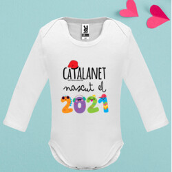 "CATALANET NASCUT EL 2021" body nadó màniga llarga