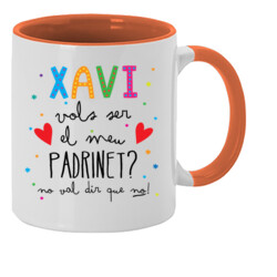 "Xavi padrinet" Tassa color interior