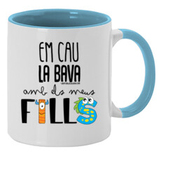 "EM CAU LA BAVA AMB ELS MEUS FILLS" Tassa color interior