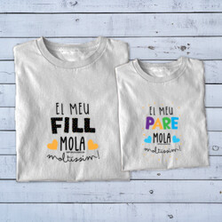 "EL MEU FILL MOLA MOLTÍSSIM - EL MEU PARE MOLA MOLTÍSSIM" Pack 2 samarretes
