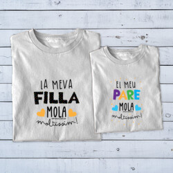 "LA MEVA FILLA MOLA MOLTÍSSIM - EL MEU PARE MOLA MOLTÍSSIM" Pack 2 samarretes