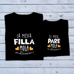 "LA MEVA FILLA MOLA MOLTÍSSIM - EL MEU PARE MOLA MOLTÍSSIM" Pack 2 samarretes