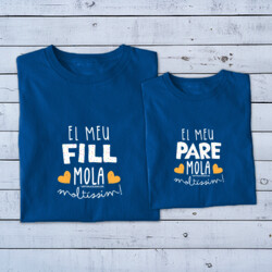 "EL MEU FILL MOLA MOLTÍSSIM - EL MEU PARE MOLA MOLTÍSSIM" Pack 2 samarretes