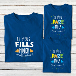 "ELS MEUS FILLS MOLEN MOLTÍSSIM - EL MEU PARE MOLA MOLTÍSSIM" Pack 3 samarretes