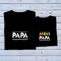 "PAPÀ - MINI PAPÀ" Pack 2 samarretes