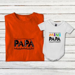 "PAPÀ + MINI PAPÀ" Pack 1 samarreta adult + 1 body bebè