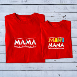 "MAMÀ - MINI MAMÀ" Pack 2 samarretes