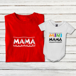 "MAMÀ + MINI MAMÀ" Pack 1 samarreta adult + 1 body bebè