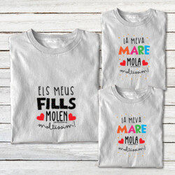 "ELS MEUS FILLS MOLEN MOLTÍSSIM - LA MEVA MARE MOLA MOLTÍSSIM" Pack 3 samarretes