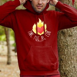 "FOC COR" Dessuadora UNISEX amb caputxa