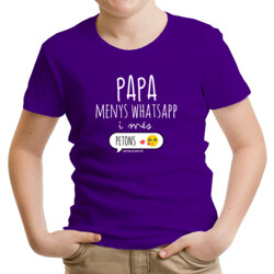 "PAPA, MENYS WHATSAPP I MÉS PETONS" Samarreta NENS/NENES m/curta