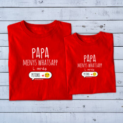 "PAPA, MENYS WHATSAPP I MÉS PETONS" Pack 2 samarretes