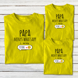 "PAPA, MENYS WHATSAPP I MÉS PETONS" Pack 3 samarretes