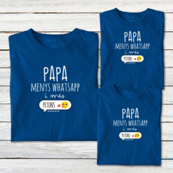 "PAPA, MENYS WHATSAPP I MÉS PETONS" Pack 3 samarretes