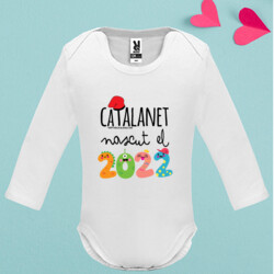 "CATALANET NASCUT EL 2022" body nadó màniga llarga